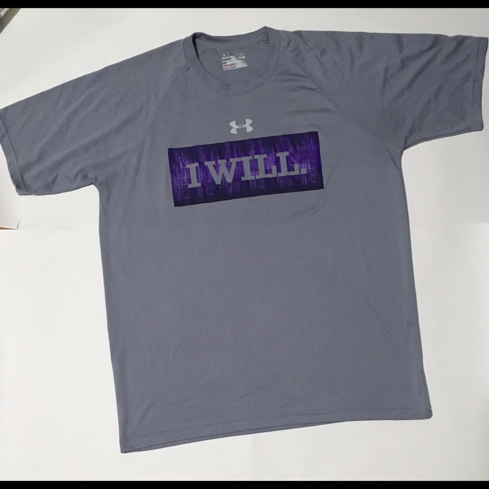 Under Armor I WILL.  Size MED loose Heatgear